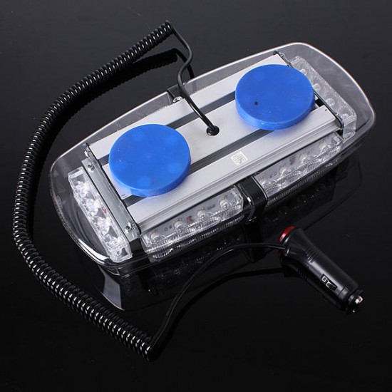 24LED Car Emergency Warning Strobe Light Lamp Magnetic Base 12V