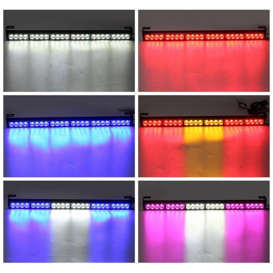 27 Inch 24 LED Multi-colors Emergency Warning Light Bar Traffic Flashing Strobe Lamp