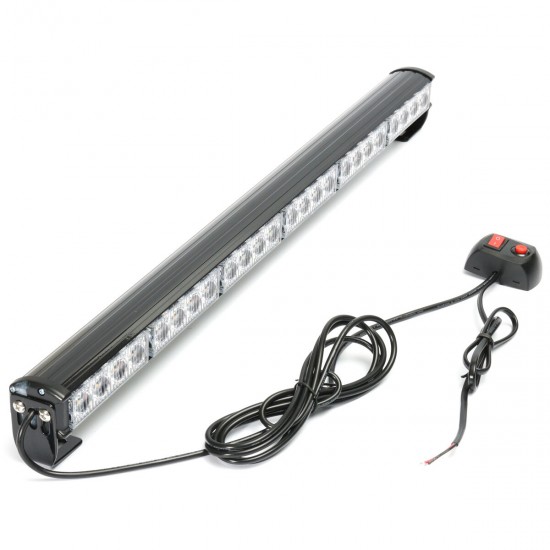 27 Inch 24W LED Emergency Flashing Light Bar Traffic Flash Strobe Lamp Yellow+White with Switch for 12V Car Truck 27 Inch 24W LED Emergency Flashing Light Bar Traffic Flash Strobe Lamp Yellow+White with Switch for 12V Car Truck