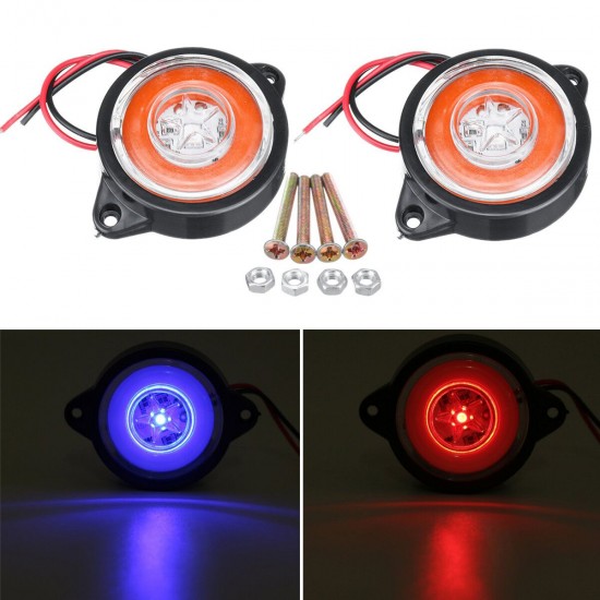 2PCS LED Side Marker Strobe Light Lamp Trailer Truck Lorry Van Caravan 2PCS LED Side Marker Strobe Light Lamp Trailer Truck Lorry Van Caravan