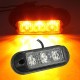 3 LED Flashing Strobe Recovery Beacon Lights Breakdown Lamp Trunk Lorries Amber