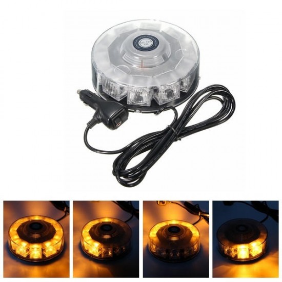 30W LED Car Emergency Strobe Light Beacon Flashing Warning Lamp Amber