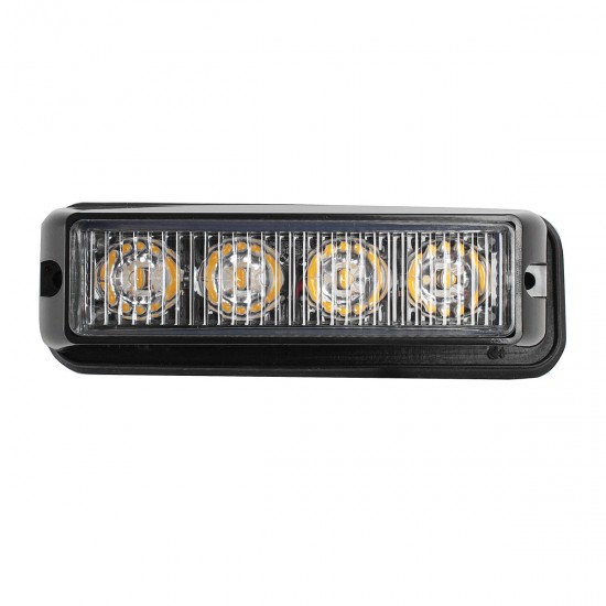 4PCS LED Constant Bright Strobe Lights Side Tail Light Yellow for 12-24V Cargo Truck 4PCS LED Constant Bright Strobe Lights Side Tail Light Yellow for 12-24V Cargo Truck