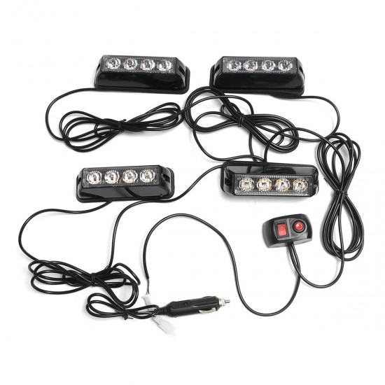 4PCS LED Constant Bright Strobe Lights Side Tail Light Yellow for 12-24V Cargo Truck 4PCS LED Constant Bright Strobe Lights Side Tail Light Yellow for 12-24V Cargo Truck