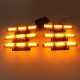 54 LED Emergency Strobe Lights Front Grill Flash Lamps with 3 Flashing Mode Yellow for 12V Vehicles