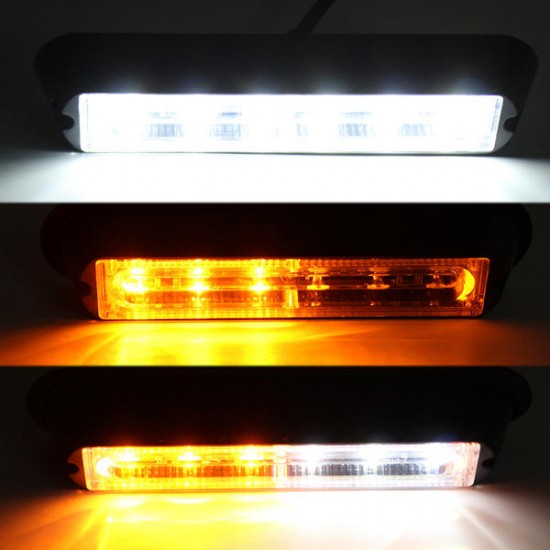 6 LED Car Trailer Boat Emergency Light Bar Hazard Flashing Strobe Warning Lamp