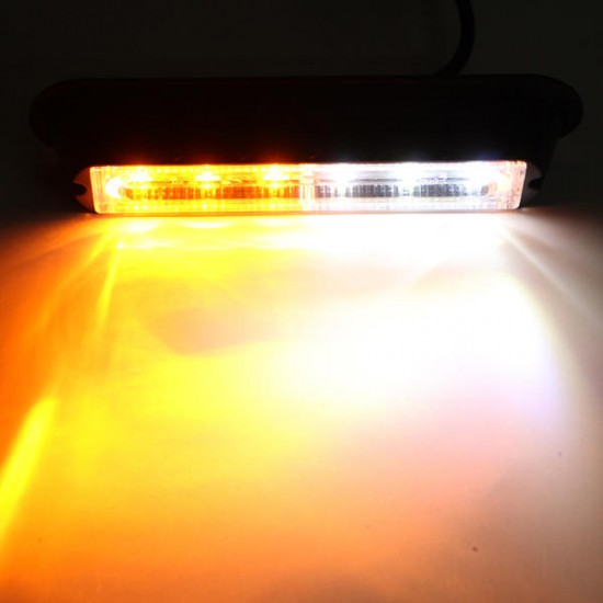 6 LED Car Trailer Boat Emergency Light Bar Hazard Flashing Strobe Warning Lamp