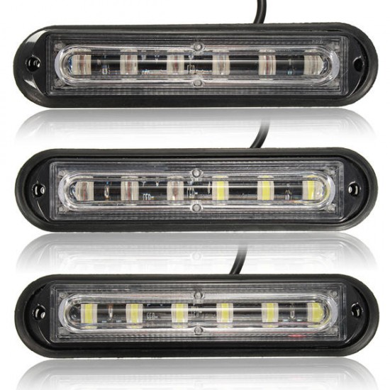 6 LED Car Trailer Boat Emergency Light Bar Hazard Flashing Strobe Warning Lamp