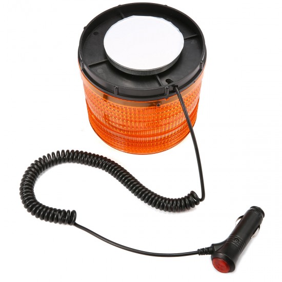 Amber 72 LED Beacon Car Flashing Magnetic Emergency Strobe Light Roof Top Warning Lamp