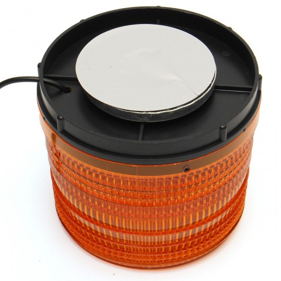Amber 72 LED Beacon Car Flashing Magnetic Emergency Strobe Light Roof Top Warning Lamp