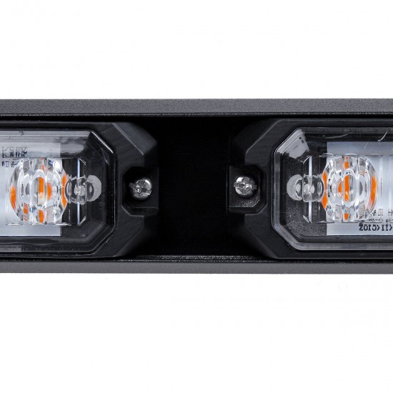 Amber LED Car Roof Emergency Warning Strobe Light Bar 17 Flash Modes Waterproof 12V-24V Truck Lorry Tractor Forklift