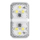 2PCS 6 LED Car Door Opening Warning Light Safety Anti Collision Alternating Flashing Signal Lamps White Color 2PCS