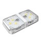 2PCS 6 LED Car Door Opening Warning Light Safety Anti Collision Alternating Flashing Signal Lamps White Color 2PCS
