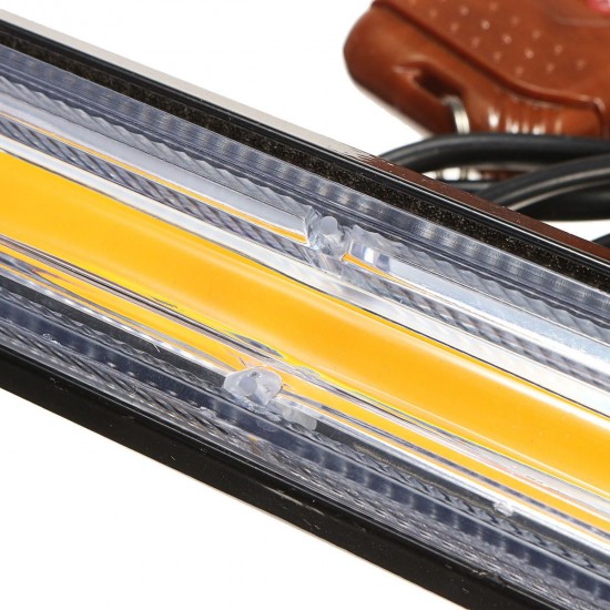 COB LED Car Front Grille Flashing Lights Emergency Warning Strobe Lamp Bars Amber with Remote