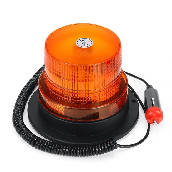 Car Bus Roof Emergency Flash Strobe Round LED Beacon Warning Light Magnetic