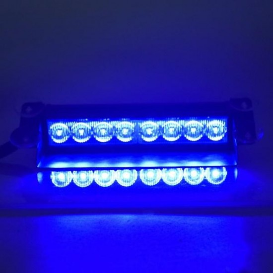 Car LED RGB 16 Color Solar Remote Control Warning Emergency Strobe Light Anti-tailing 12V 8W