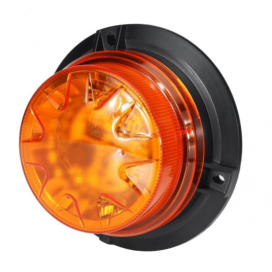Flashing Beacon Warning Light 360 Degree Rotating Roof Strobe Lamp Yellow Magnet Adsorption for 12V/24V Vehicle