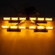 LED Car Grille Strobe Light Mini Police Emergency Warning Signal Flash Lamp 18W 12V Amber 4PCS