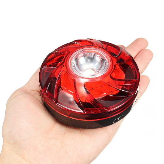 LED Emergency Light With Magnetic Bottom Red & White Color 6 Lighting Modes LED Emergency Light With Magnetic Bottom Red & White Color 6 Lighting Modes