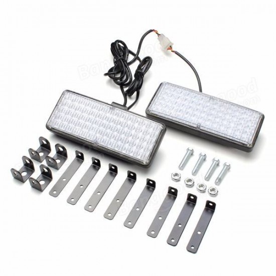 Pair LED Car Strobe Light Grille Flashing Escorting Lights Warning Light Pair LED Car Strobe Light Grille Flashing Escorting Lights Warning Light