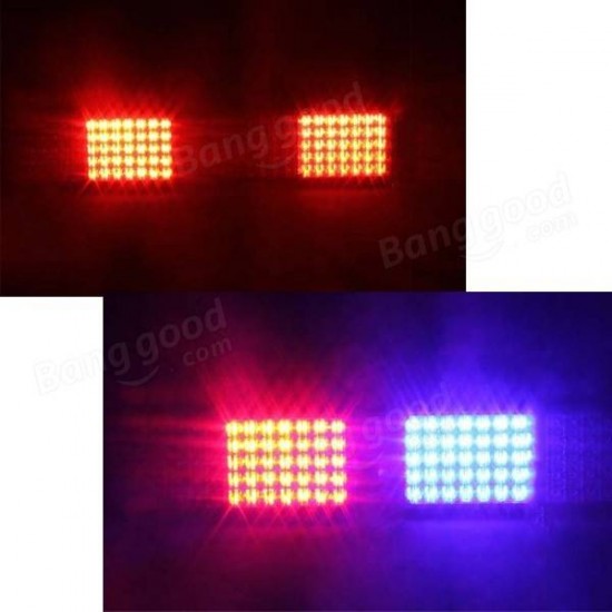 Pair LED Car Strobe Light Grille Flashing Escorting Lights Warning Light