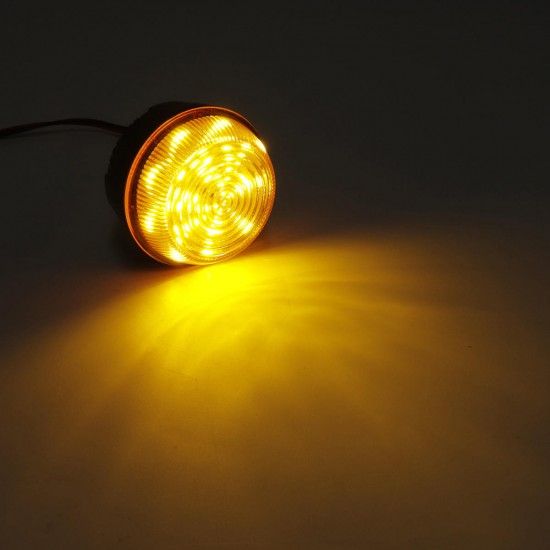 Round 20 LED Strobe Lights Emergency Warning Flashing Beacon Lamp Blue/Yellow DC 10-110V for Truck Tractor Agricultural Vehicle Round 20 LED Strobe Lights Emergency Warning Flashing Beacon Lamp Blue/Yellow DC 10-110V for Truck Tractor Agricultural Vehicle