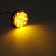 Round 20 LED Strobe Lights Emergency Warning Flashing Beacon Lamp Blue/Yellow DC 10-110V for Truck Tractor Agricultural Vehicle