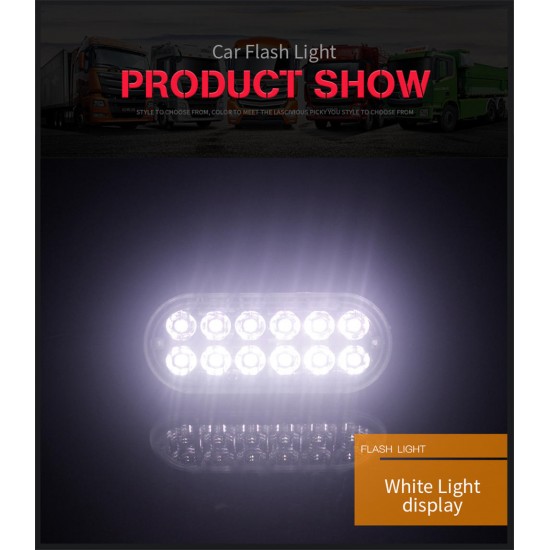 Ultra-thin 12LED Side Strobe Lights 36W Flash Lamp Aluminum Housing 7 Colors 12-24V for Pickup Truck Motorcycle Ultra-thin 12LED Side Strobe Lights 36W Flash Lamp Aluminum Housing 7 Colors 12-24V for Pickup Truck Motorcycle