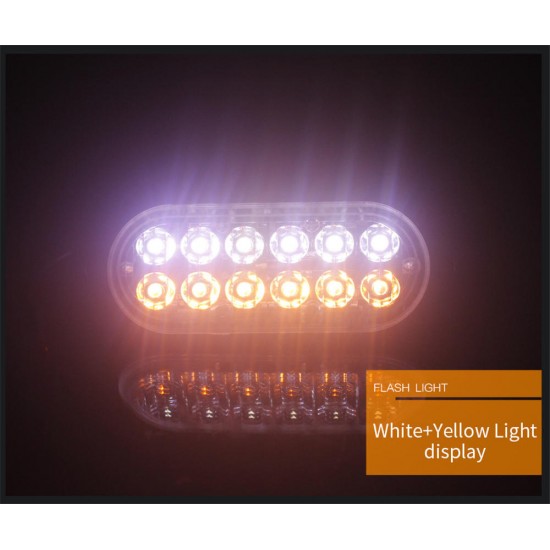 Ultra-thin 12LED Side Strobe Lights 36W Flash Lamp Aluminum Housing 7 Colors 12-24V for Pickup Truck Motorcycle Ultra-thin 12LED Side Strobe Lights 36W Flash Lamp Aluminum Housing 7 Colors 12-24V for Pickup Truck Motorcycle