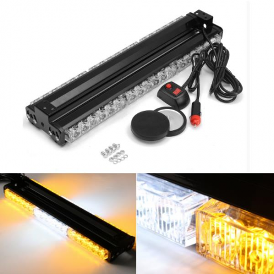Universal 12V 108W 6000K LED Strobe Warning Light Flashing Work Light Bar White Amber Universal 12V 108W 6000K LED Strobe Warning Light Flashing Work Light Bar White Amber