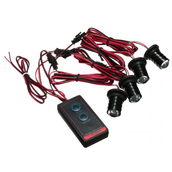 Universal Remote Control Car 4 LED Strobe Flashing Hazard Emergency Warning Light