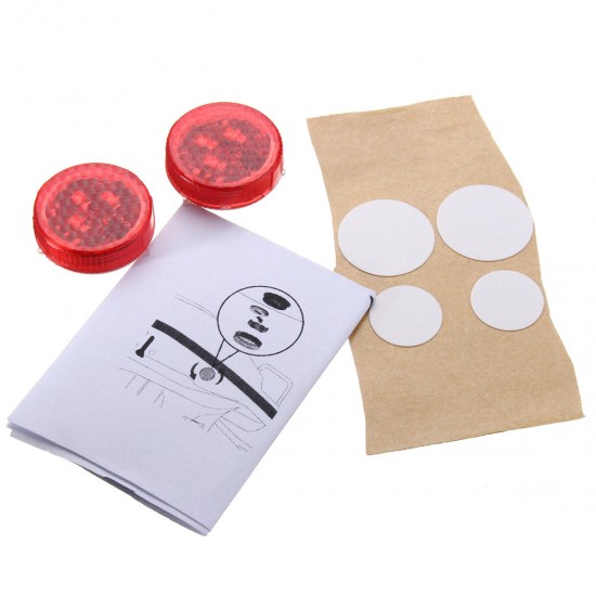 Universal Wireless LED Car Door Opening Warning Light Safety Flash Signal Lamp Anti-collision Red 2PCS Universal Wireless LED Car Door Opening Warning Light Safety Flash Signal Lamp Anti-collision Red 2PCS