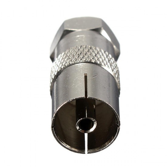 F Male Plug To TV Aerial Female Socket Adaptor RF Coaxial Converter