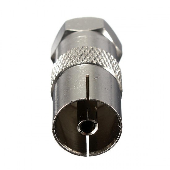 F Male Plug To TV Aerial Female Socket Adaptor RF Coaxial Converter F Male Plug To TV Aerial Female Socket Adaptor RF Coaxial Converter