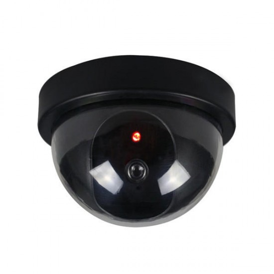 BQ-01 Dome Fake Outdoor Camera Dummy Simulation Security Surveillance Camera Red LED Blinking Light