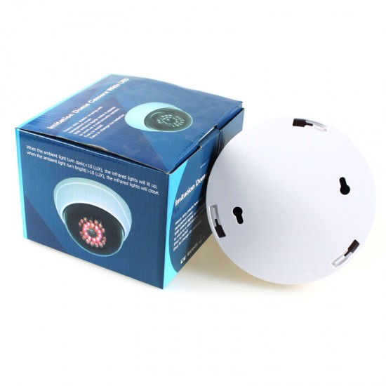 C-63 Dummy Dome CCTV Camera Anti Theft Security Store Shop Indoor Outdooors Fake Red Led White