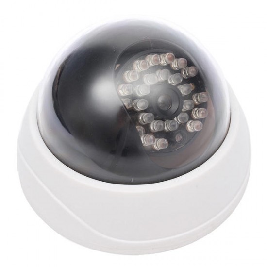 C-63 Security Dummy Fake Surveillance CCTV Dome IR Camera with Flashing Red LED Light