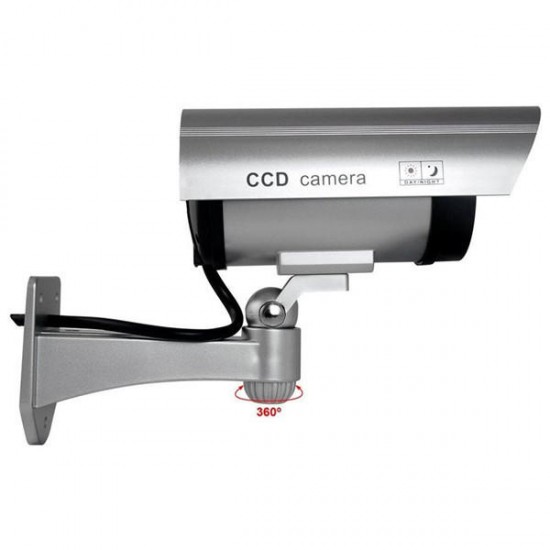 CA-11-01 Dummy Fake Outdooors Waterproof Surveillance CCTV Security Camera Flashing Red Led Light