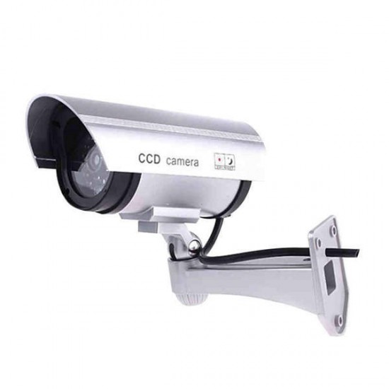 CA-11-01 Dummy Fake Outdooors Waterproof Surveillance CCTV Security Camera Flashing Red Led Light