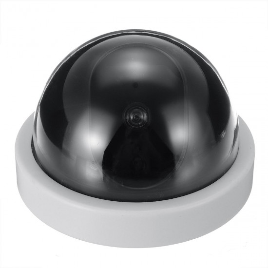 Dummy Security CCTV Dome Camera Red LED Light Surveillance Home Outdoor Fa ke Camera Bulb Camera