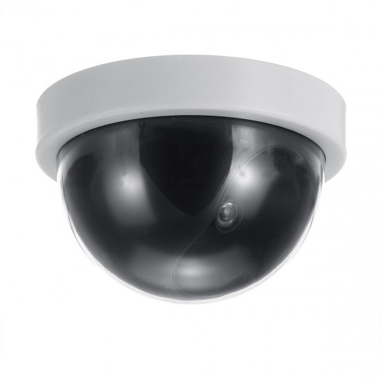 Dummy Security CCTV Dome Camera Red LED Light Surveillance Home Outdoor Fa ke Camera Bulb Camera