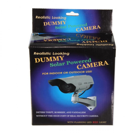 Solar Power Fake CCTV Security Surveillance Outdoor Flash LED Camera Solar Power Fake CCTV Security Surveillance Outdoor Flash LED Camera