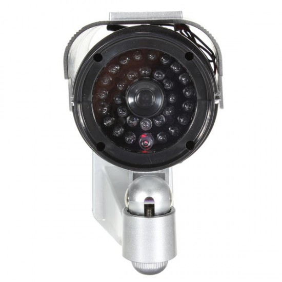 Solar Power Fake CCTV Security Surveillance Outdoor Flash LED Camera