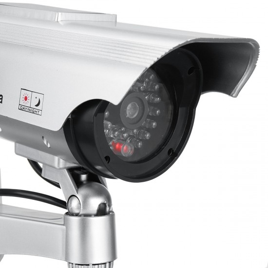 Solar Power Fake Camera CCTV Realistic Flashing IR Dummy Security Camera Blinking
