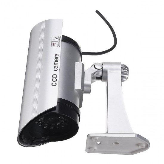 Solar Powered Simulation Camera Security CCTV Dome Camera Outdoor with 30 LED Night Light