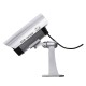 Solar Powered Simulation Camera Security CCTV Dome Camera Outdoor with 30 LED Night Light