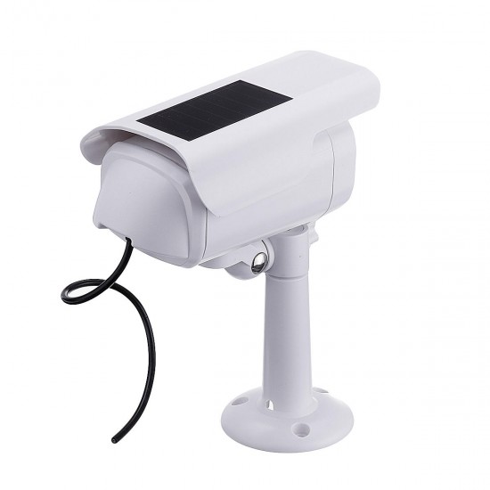 Solar Powered Simulation PIR Sensor Camera Detector CCTV Camera Dummy LED Light