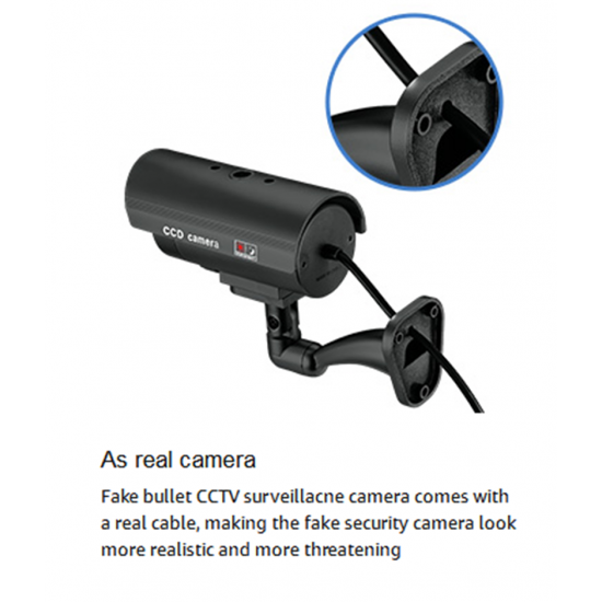 Waterproof Indoor Outdoor Simulation Camera Monitor Surveillance Camera System with Flash Light