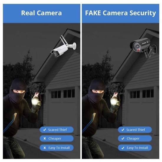 Waterproof Indoor Outdoor Simulation Camera Monitor Surveillance Camera System with Flash Light Waterproof Indoor Outdoor Simulation Camera Monitor Surveillance Camera System with Flash Light