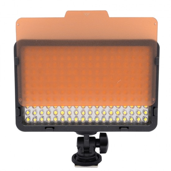 LE-198A 13W 3200K 5500K Dimmable LED On-Camera Video Light for DSLR Camera with Soft and Orange Filter